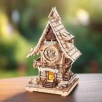 Robotime ROKR LC901 Cuckoo Clock 3D Wooden Puzzle DIY Kit 435pcs Chime