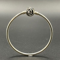 Ladies 925 Sterling Silver Round Bangle