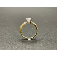 Ladies 18ct Yellow Gold Solitaire Natural Diamond Ring