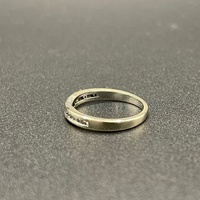 Ladies 18ct White Gold Natural Diamond Band Ring