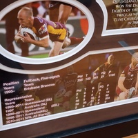 Darren Lockyer Memorabilia Framed Limited Edition 404/499 COA Broncos