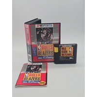 Bulls Versus Blazers And The NBA Playoffs Sega Genesis Video Game