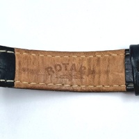 Rotary Gold Canterbury Ladies Quartz Watch LS05338/21 Black Leather Band