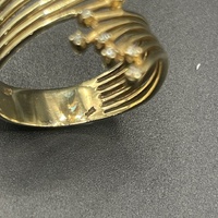 Ladies 9ct Yellow Gold Fancy Natural Diamond Ring