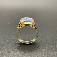 Ladies 9ct Yellow Gold Opal Stone Ring
