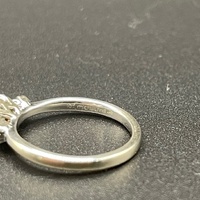 Ladies 10ct White Gold Natural Diamond Ring