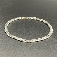 Unisex 925 Sterling Silver Curb Link Bracelet