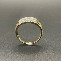 Ladies 9ct Yellow Gold Natural Diamond Cluster Ring