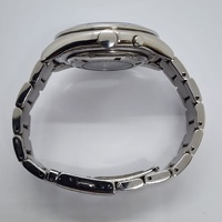 Seiko 5M84-0AB0 Kinetic Automatic Black Dial Silver Stainless Steel Watch