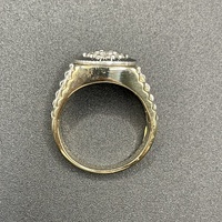 Mens 10ct Two Tone Gold Natural Diamond Ring