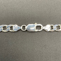 Mens 925 Sterling Silver Curb Link Necklace