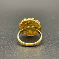 Ladies 22ct Yellow Gold Fancy Filigree Design Ring