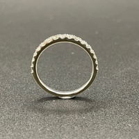 Ladies 14ct White Gold Natural Diamond Band Ring