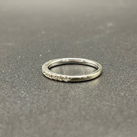 Ladies 14ct White Gold Natural Diamond Band Ring