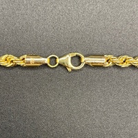 Unisex 10ct Yellow Gold Twist Rope Link Necklace