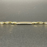 Child's 18ct Yellow Gold Anchor Link ID Bracelet