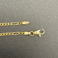 Unisex 14ct Yellow Gold Figaro Link Necklace