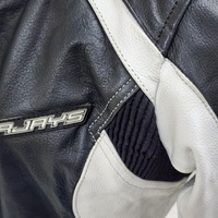 RJays Sapphire XS Ladies Motorcycle Jacket Black White Pink Leather