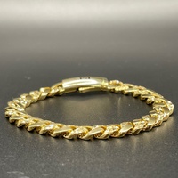 Mens 18ct Yellow Gold Miami Cuban Link Bracelet