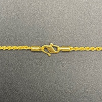 Unisex 22ct Yellow Gold Rope Twist Link Necklace