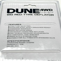 Dune 4WD Big Red Tyre Deflator Gauge Case Beach Recovery Off Road