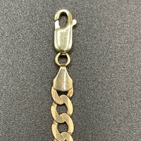 Mens 9ct Yellow Gold Curb Link Bracelet