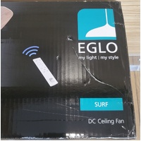 Eglo Surf 52 Inch DC Ceiling Fan Oak Blades White Motor 20549816 Remote Included