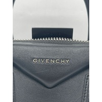 Givenchy Antigona Small Signature Series Black Leather Red Logo Bag MPD1119