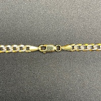 Unisex 9ct Two Tone Gold Curb Link Necklace