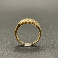 Ladies 10ct Yellow Gold Natural Diamond Ring