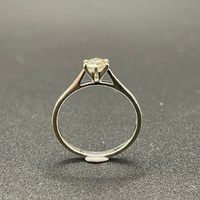 Ladies 14ct White Gold Natural Diamond Ring
