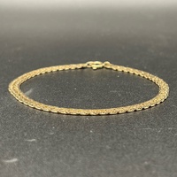 Unisex 9ct Yellow Gold Fancy Link Bracelet