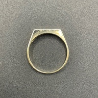 Mens 9ct Yellow Gold Diamond Signet Ring