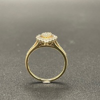 Ladies 9ct Yellow Gold Natural Diamond Cluster Ring