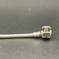 Ladies 925 Sterling Silver Pandora Snake Link Charm Bracelet