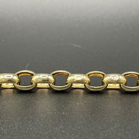 Ladies 9ct Yellow Gold Oval Belcher Link Bracelet