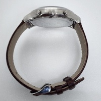 Fossil FS4738 Mens Chronograph Watch Brown Leather Quartz White Dial