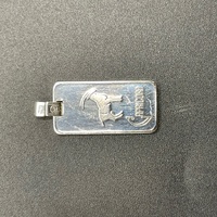 Unisex 925 Sterling Silver Capricorn Bar Pendant