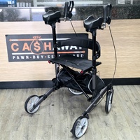 EquipMed Upright Rollator Walker with Forearm Rest Support HELRLTEQU5GA