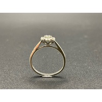Ladies 9ct White Gold Natural Diamond Ring