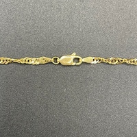 Ladies 18ct Yellow Gold Singapore Twist Link Necklace
