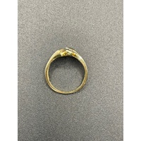 Ladies 10ct Yellow Gold Natural Diamond Ring