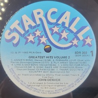 John Denver's Greatest Hits Volume 2 1983 Vinyl LP Record