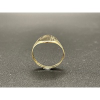 Mens 9ct Yellow Gold Oval Signet Ring