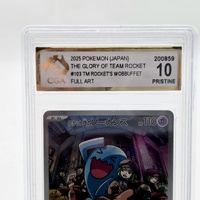 Pokemon Team Rocket's Wobbuffet #103 Full Art CGA 10 Pristine Japanese
