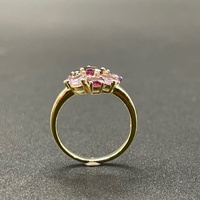 Ladies 9ct Yellow Gold Purple Gemstone Ring