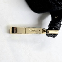 Calvin Klein Becky Triple Compartment Turnlock Tote Brown Khaki Black