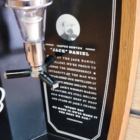 Jack Daniels Vintage 5 Bottle Barrel Liquor Dispenser Optic Wall Mount