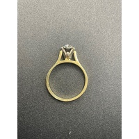 Ladies 18ct Yellow Gold 0.20ct Natural Diamond Ring 4.2 Grams
