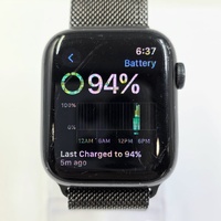Apple Watch SE 44mm GPS + Cellular Midnight Aluminum Case Milanese Loop Band